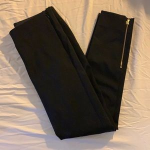 LOFT: Dress Leggings w/ Ankle Zipper (Size 0)